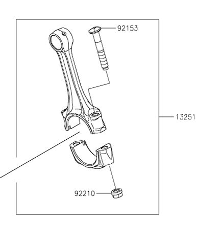 BIELA KAWASAKI NINJA 400 / Z400 / 2019 a 2022 - 13251-0727-HH