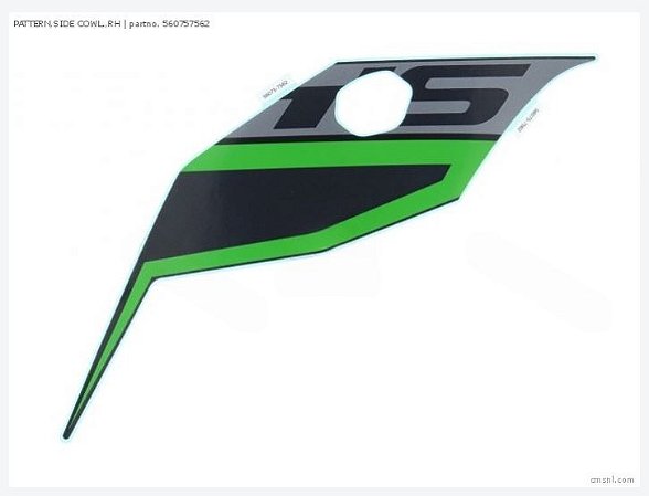 ADESIVO CARENAGEM LAT DIR - 56075-7562