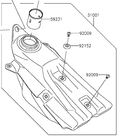 TANQUE COMBUSTÍVEL KAWASAKI KX250 / KX250X / KX450 / KX450X - 51001-0928