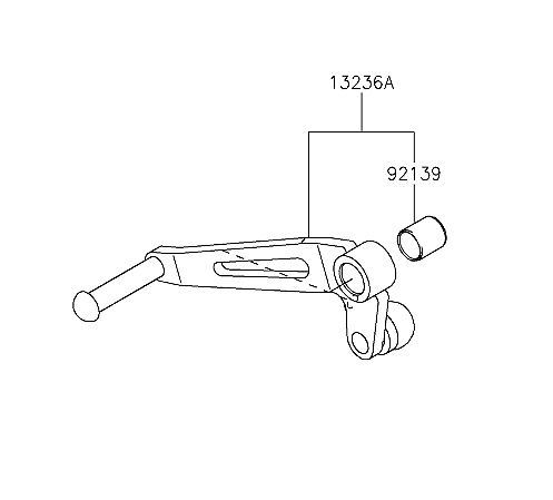 PEDAL CÂMBIO KAWASAKI Z900 / A PARTIR DE 2026 - 13236-0865