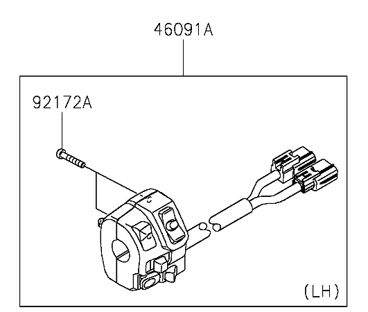 4点 PUNHO INTERRUPTOR ESQUERDO KAWASAKI NINJA ZX-4R SE / NINJA ZX-4RR