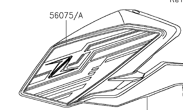 ADESIVO PROTETOR ESQUERDO Z400 - 56075-7817