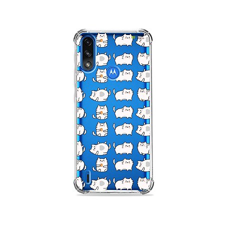 Capa (Transparente) para Moto E7 Power - Lazy Cat