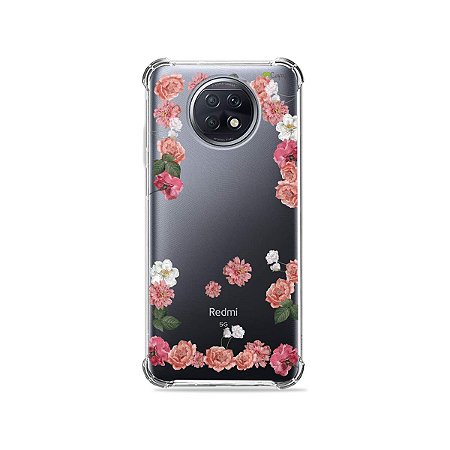 Capa (Transparente) para Xiaomi Redmi Note 9T - Pink Roses