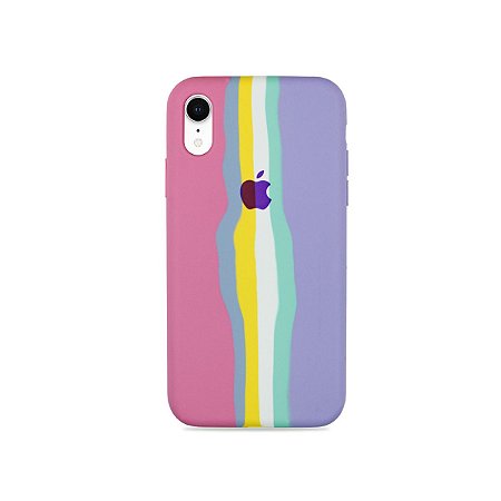 Silicone para iPhone XR - Listras Candy
