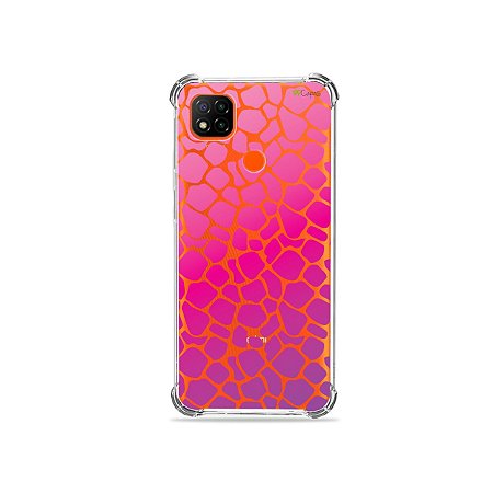 Capa (Transparente) para Redmi 9C - Animal Print Pink