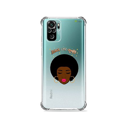 Capa (Transparente) para Xiaomi Redmi Note 10 4G - Black Lives