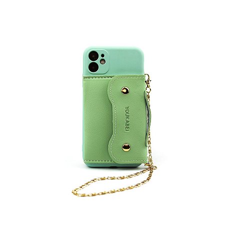 Case Pocket Menta (com alça) para iPhone 12 - 99Capas