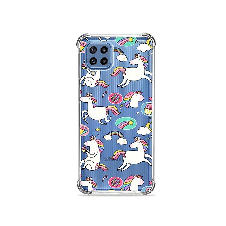 Capa (Transparente) para Galaxy M62 - Unicórnios Felizes