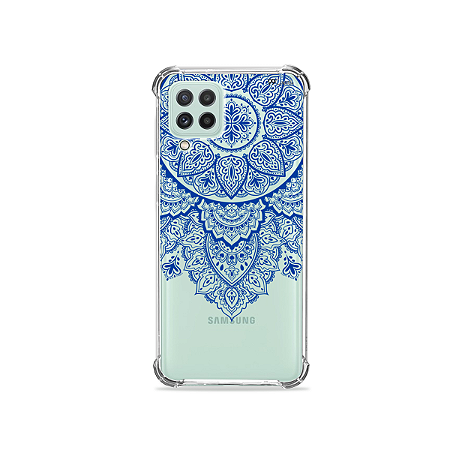 Capinha (transparente) para Galaxy A22 4G - Mandala Azul