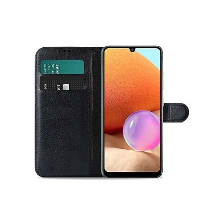 Capa Carteira Preta para Galaxy A32 4G