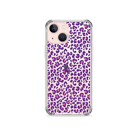 Capa para iPhone 13 - Animal Print Purple