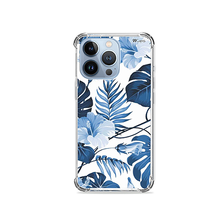 Capa para iPhone 13 Pro Max - Flowers in Blue