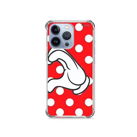 Capa para iPhone 13 Pro - Corações Minnie