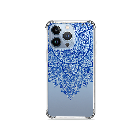 Capa para iPhone 13 Pro - Mandala Azul