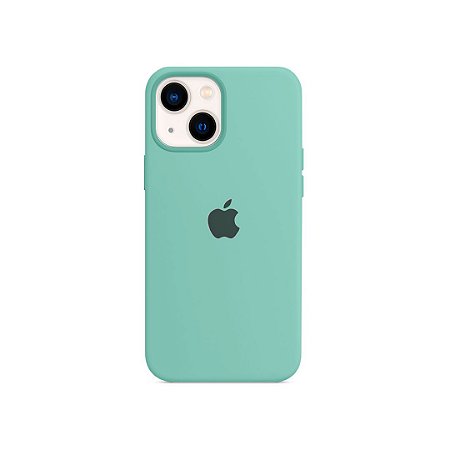 Silicone Case Verde Água para iPhone 13 Mini