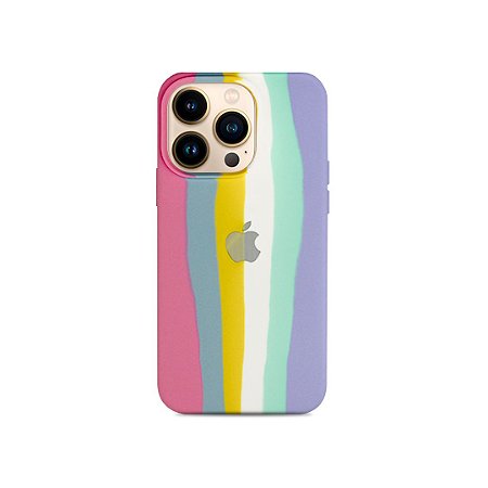 Silicone Case Listras Candy para iPhone 13 Pro