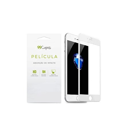 Película de Vidro 3D para iPhone 8 Plus (borda branca) - 99Capas