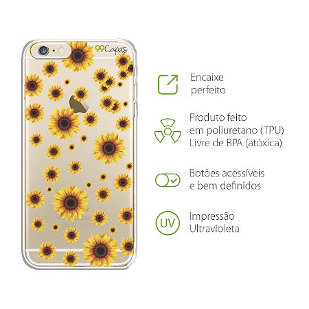 Capa para iPhone 6 Plus/6S Plus - Girassóis