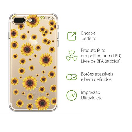 Capa Case Capinha para Iphone 7 Plus - Girassóis - 99capas - Capinhas e  cases personalizadas para celular