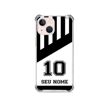 Capa para iPhone - Faixa Preta com nome e número personalizado