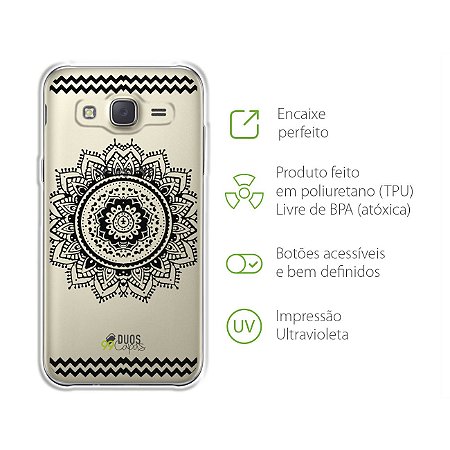 Capa Case Capinha para Samsung Galaxy J2 Prime - Mandala Preta - 99capas -  Capinhas e cases personalizadas para celular