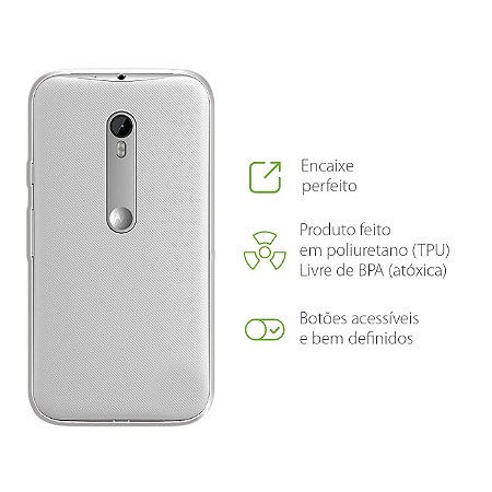 Capa Transparente para Motorola Moto G2 - 99capas - Capinhas e cases  personalizadas para celular