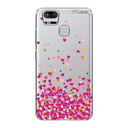 Capa para Asus Zenfone 3 Zoom - Corações Rosa