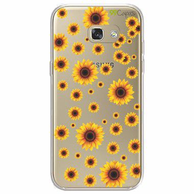 Capinha para Galaxy A7 2017 Samsung Neon Flip Cover EF-FA720PLEGWW -  Azul/Laranja