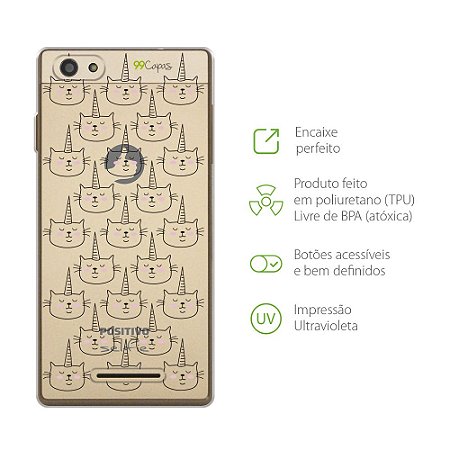 Capa Case Capinha para Positivo Selfie - Catcorn - 99capas - Capinhas e  cases personalizadas para celular