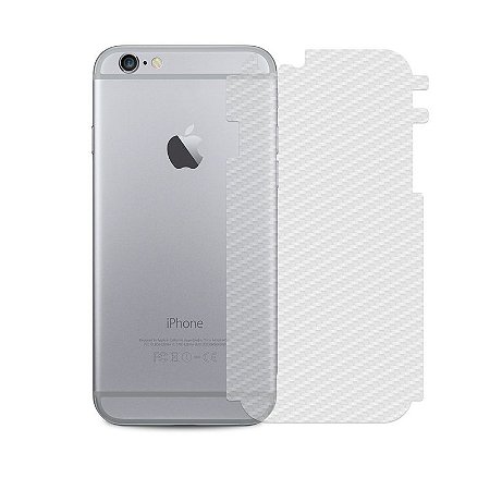 Película Traseira de Fibra de Carbono Transparente para iPhone 6/6s - 99capas