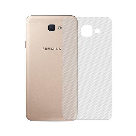Película Traseira de Fibra de Carbono Transparente para Samsung Galaxy J7  Prime - 99capas - 99capas - Capinhas e cases personalizadas para celular