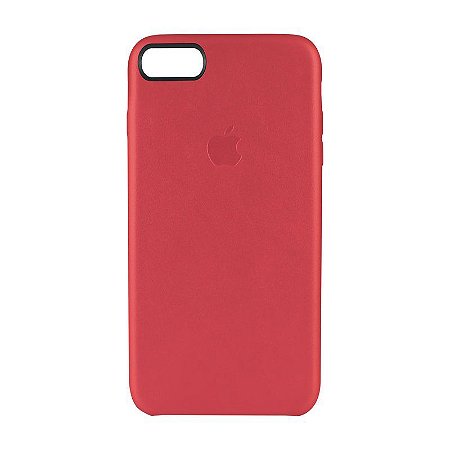 Capa Couro Vermelha Apple iPhone 7 Plus