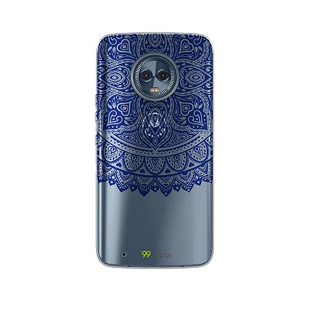 Capa para Moto G6 Plus - Mandala Azul