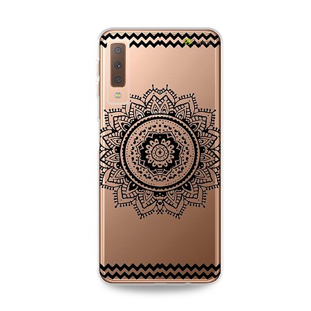 Capa para Galaxy A7 2018 - Mandala Preta