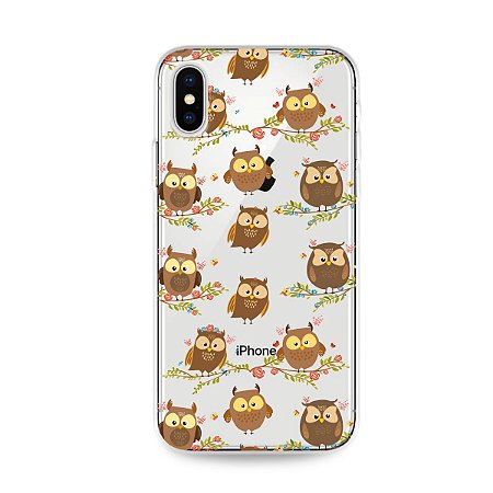 Capa para iPhone X/XS - Corujinhas