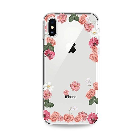 Capa para iPhone X/XS - Pink Roses