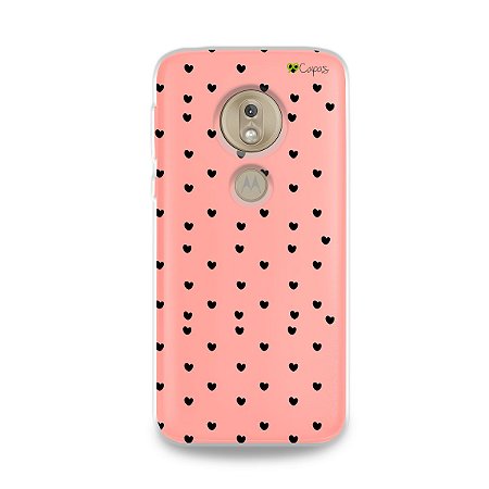 Capa para Moto G7 Play - Corações Preto - 99capas - Capinhas e cases  personalizadas para celular