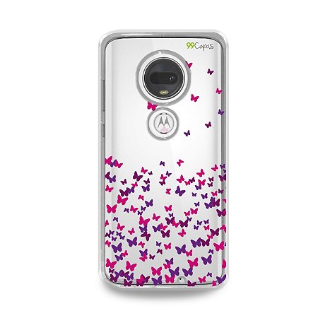 Capa para Moto G7 Plus - Borboletas Flutuantes