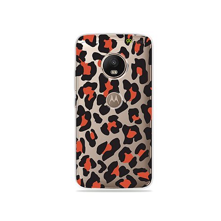 Capa para Moto G5 Plus - Animal Print Red