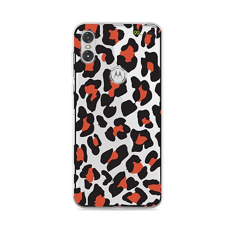 Capa para Moto One - Animal Print Red