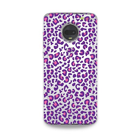 Capa para Moto G7 - Animal Print Purple