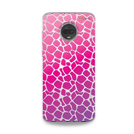Capa para Moto G7 - Animal Print Pink