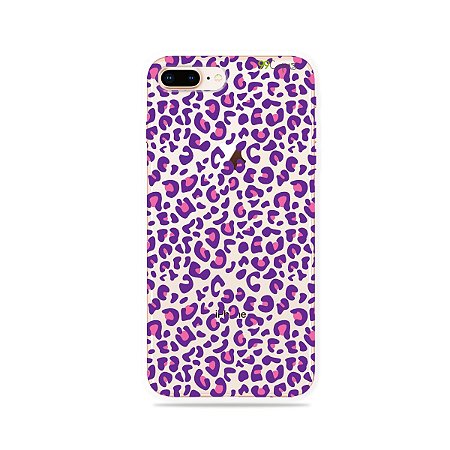 Capa para iPhone 8 Plus - Animal Print Purple