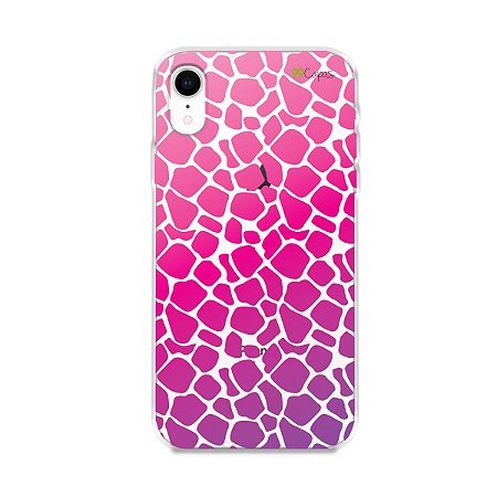 Capa para iPhone XR - Animal Print Pink
