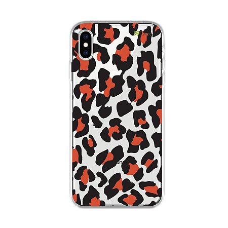 Capa para iPhone XS Max - Animal Print Red