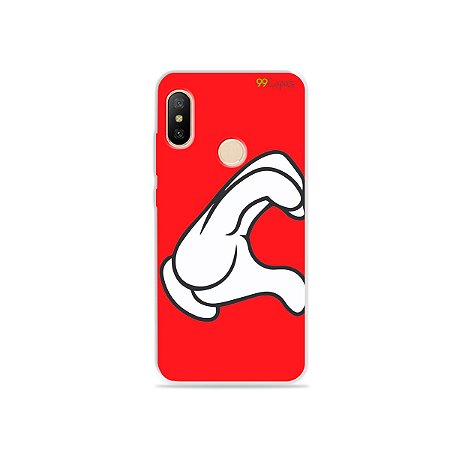 Capa para Xiaomi Mi A2 Lite - Coração Mickey