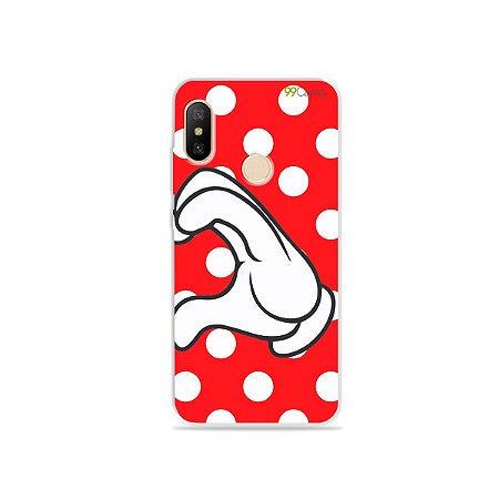 Capa para Xiaomi Mi A2 Lite - Coração Minnie