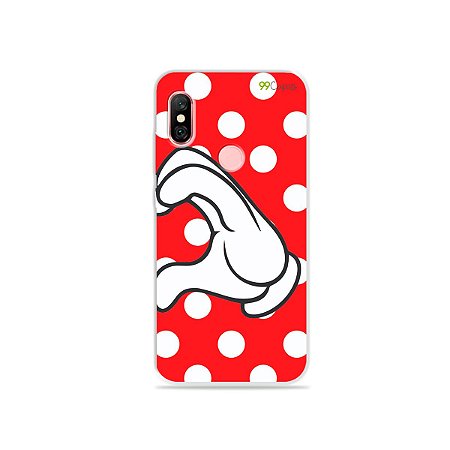 Capa para Xiaomi Redmi Note 6 Pro - Coração Minnie