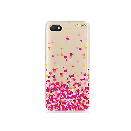 Capa para Xiaomi Redmi 6A - Corações Rosa - 99capas - Capinhas e cases  personalizadas para celular